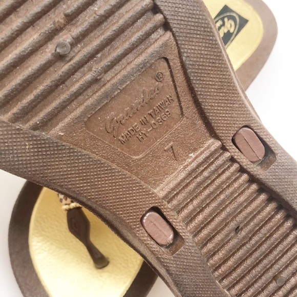 Grandco Leopard Thong Sandals - Brown - Picture 6 of 8